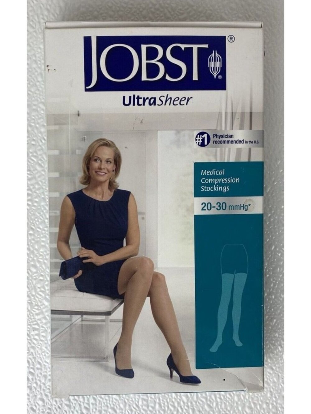 Jobst 20-30mmHg Ultra Sheer Thigh High Medical Compression Pair (2) Stockings M